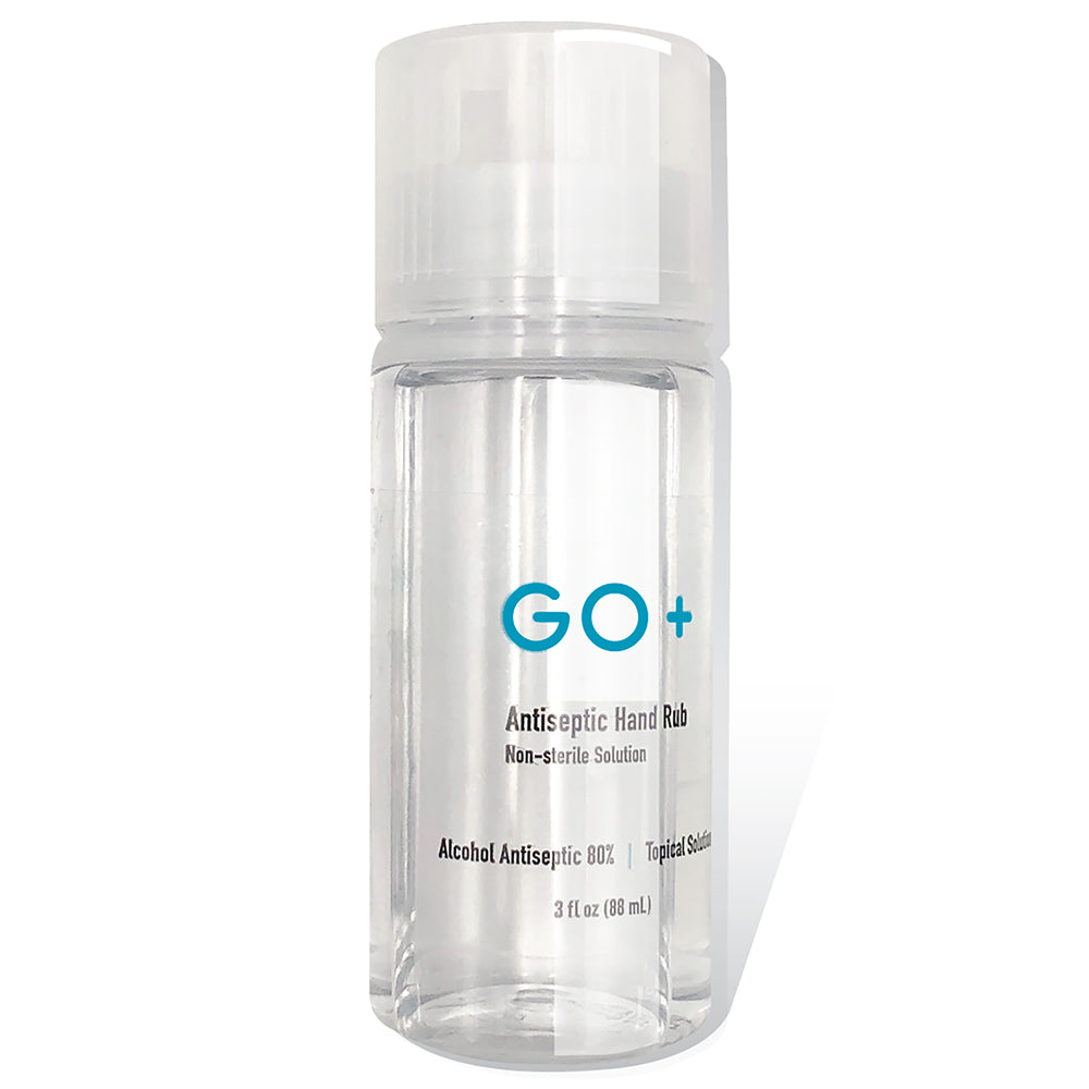 GO+ 3 Ounce Antiseptic Hand Rub Gel | Hand Sanitizer with Drip Top