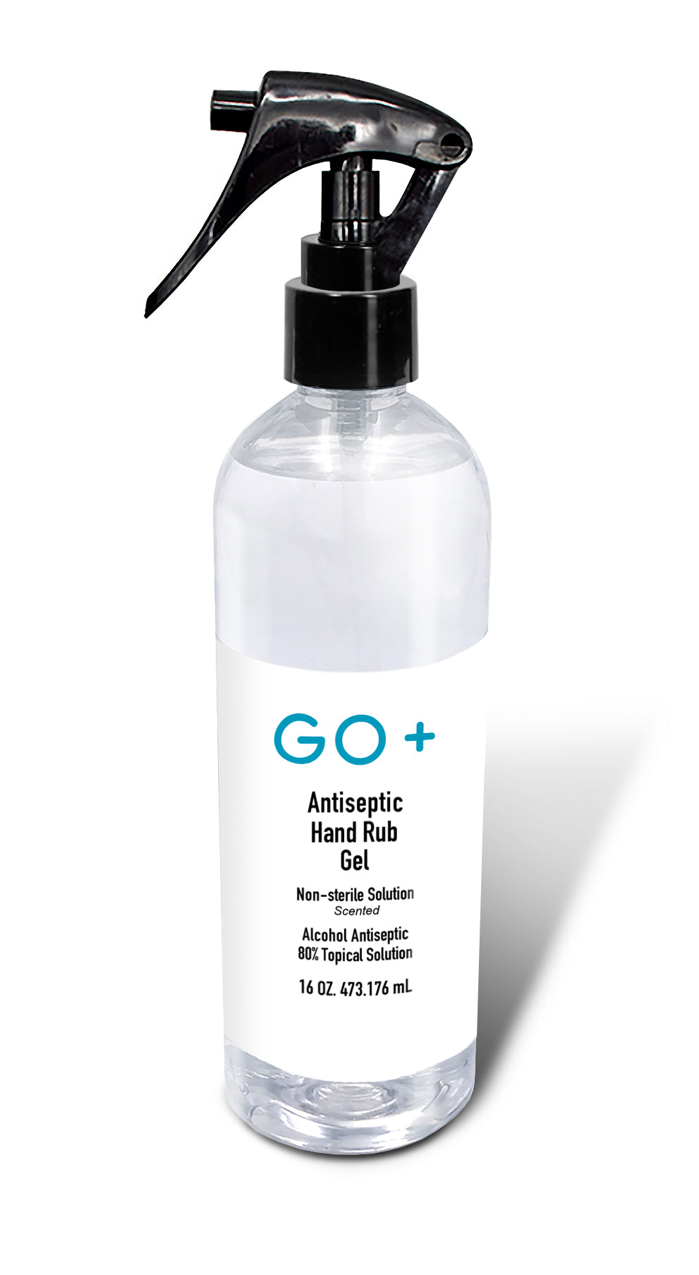 GO+ 16 Ounce Antiseptic Hand Rub Gel | Hand Sanitizer with Spray Applicator